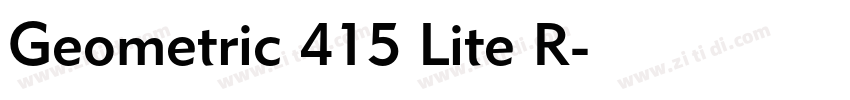 Geometric 415 Lite R字体转换